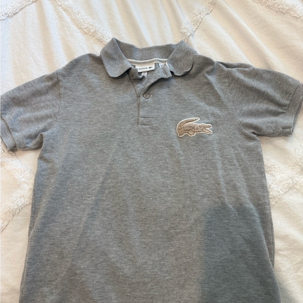 Lacoste Gray Polo Shirt with Logo